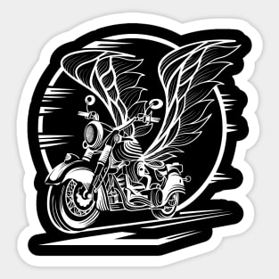 Flying motorcycle Sticker